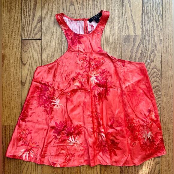 All Saints Verna Nila Halter Top-Coral Floral Women’s Size 10 NWOT - Picture 4 of 11